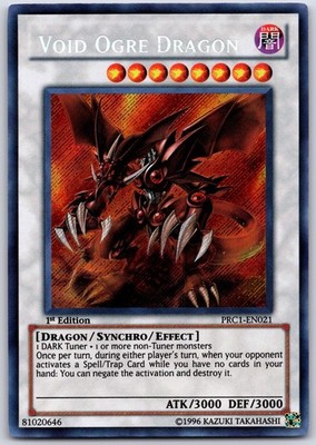 Yu-Gi-Oh! Void Ogre Dragon #PRC1-EN021 1st Edition Secret Rare (NM)
