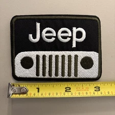 Jeep (Iron on patch) Grill / Truck/4x4/off-road/camping