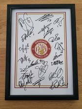 stevenage Fc Signed 2026 A4 Sheet Framed  hand signed autograph