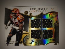 2008 UPPER DECK EXQUISITE SUPER SWATCH QUAD JERSEY CHAD OCHOCINCO SSP /5