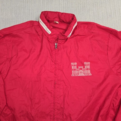 Vintage US Army Corps of Engineers Jacket Mens XL Red Emergency Operations 90s - Picture 3 of 14