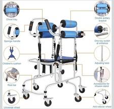 6-Wheel Pediatric Walker for Disabled Children Adjustable Rehabilitation 220 lbs