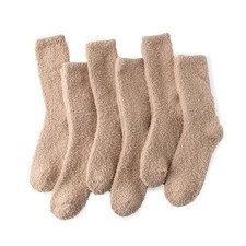6 Pairs Fuzzy Socks For Women Soft Home Slipper Socks Fluffy 6 Pair Set 9