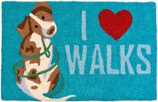 Jellybean I Luv Walks Accent Rug 20x30 Washable Indoor Outdoor