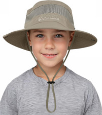 Outdoor Kids Sun Hat UPF 50 Quick Dry Adjustable Bucket Hat Windproof Waterproo