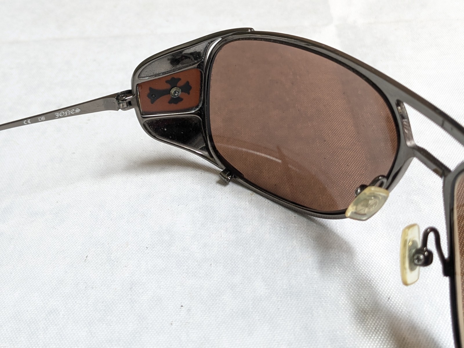 CHROME HEARTS Jones Sunglasses Brown Cross Sterling Silver Japan image 7
