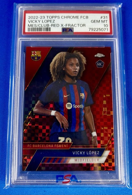 2022-23 Topps Chrome Vicky Lopez Red Refractor Rookie /5 PSA 10