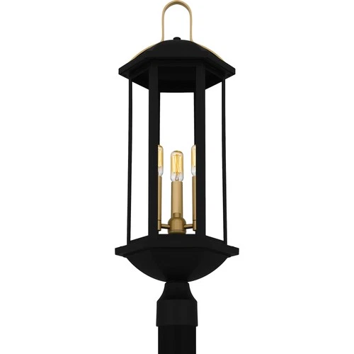 Quoizel CFD9010 Crestfield 3 Light 28" Tall Post Light - Black - Picture 6 of 7