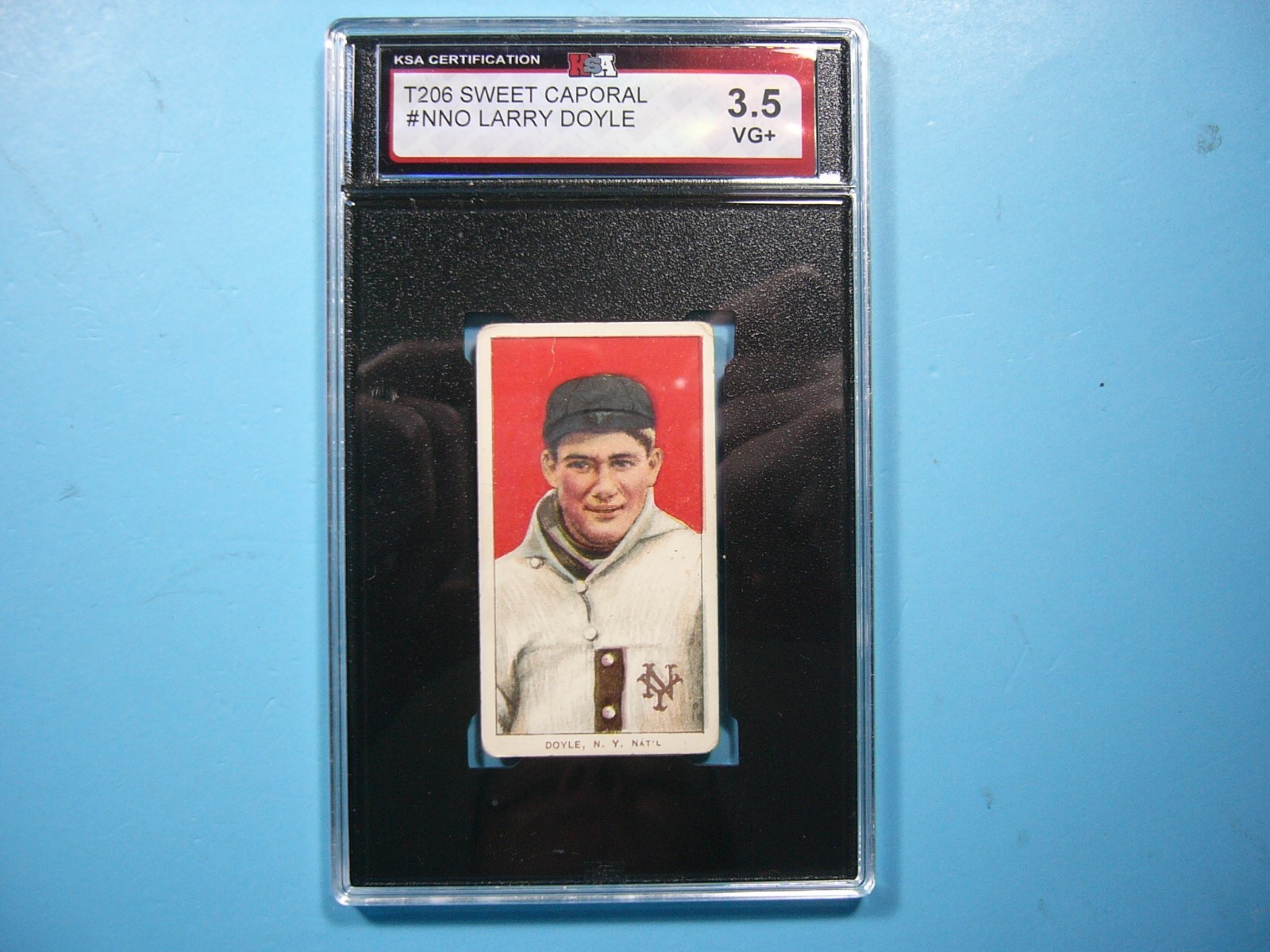 1909 T206 SWEET CAPORAL BASEBALL CARD #NNO LARRY DOYLE KSA 3.5 VG+ 1909/11 GL