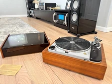 Vintage Thorens TD 124 MK II Turntable + SME 3009 MCM Inspired Plinth RESTORED !