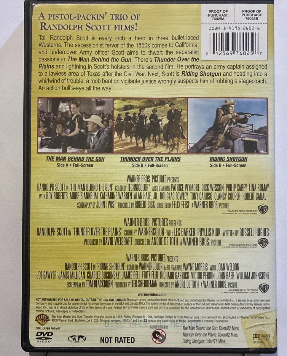 The Man Behind the Gun / Thunder over the Plains / Riding Shotgun (DVD)