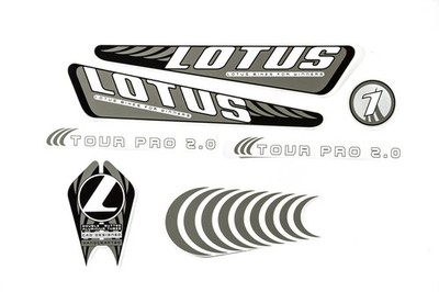 Fahrrad DEKOR Satz Aufkleber Rahmen frame Decal Sticker Lotus Tour Pro 2.0 grau