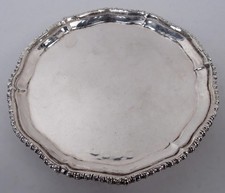 Salvador de cocina Ebenezer antiguo georgiano bandeja de 6 pulgadas plata esterlina inglesa 1772