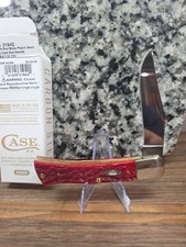 2026 Case Xx No 31942 Dark Red Bone Peach Seed Jig Case Axehandle BR61135 CS