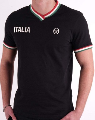 T-shirt homme Sergio Tacchini Mero Italia col V noir