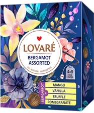 LOVARE Tea "BERGAMOT TEA ASSORTED" 32 Tea Bags Made in Ukraine Feel  The Love