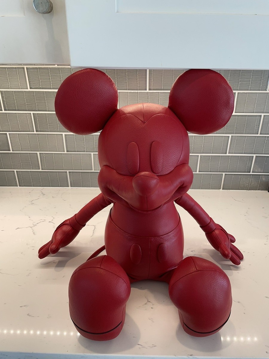 New Limited Disney X Coach Electric Red Mickey Mouse Leather Plush