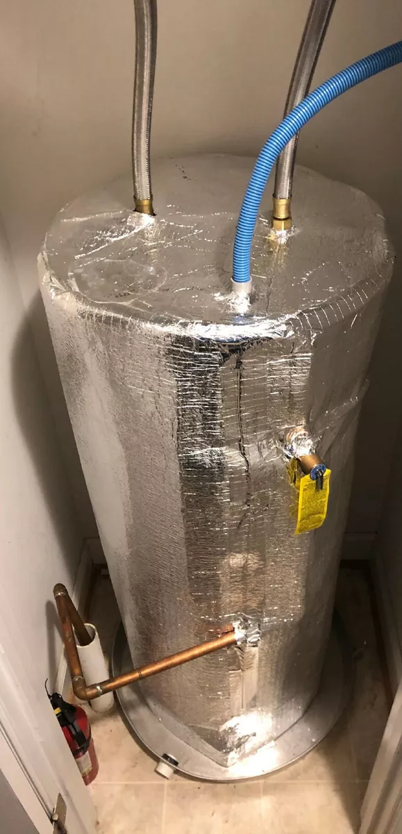 60 Gallon Tank Nasatek Reflective Foam Core Water Heater Jacket Insulation Kit