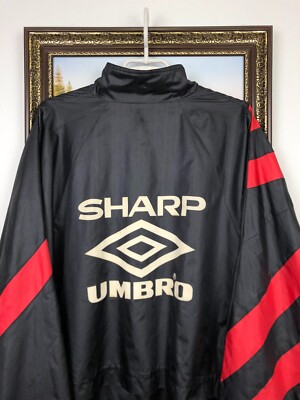 Vintage 90s 1992 Manchester United Umbro Football Track Top