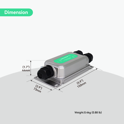 LINOVISION BT90W Outdoor PoE Extender - Gigabit Ethernet Repeater With Two PoE Outputs