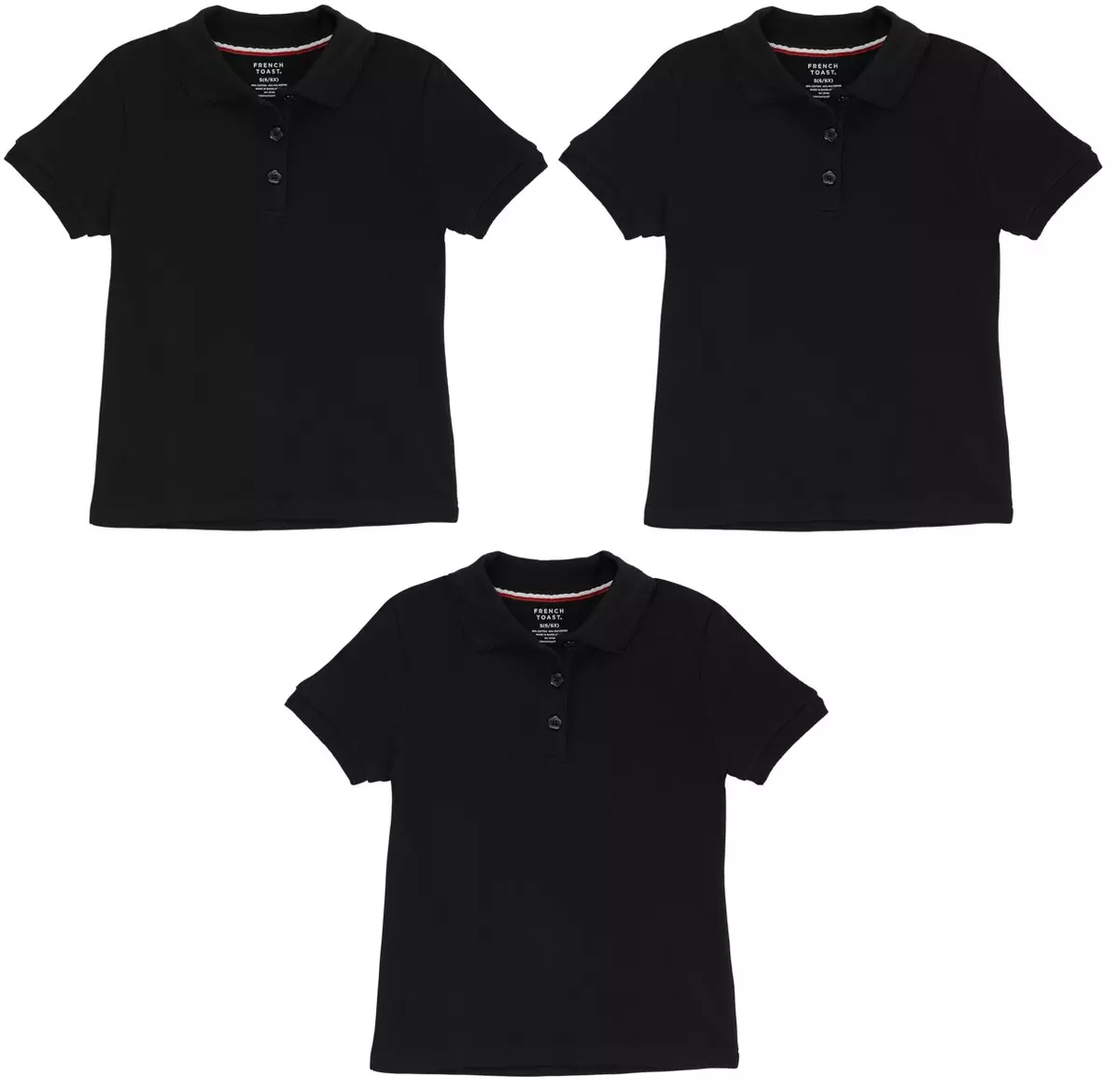 Black school top polo shirts