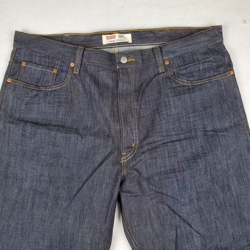 Pantalones de mezclilla para hombre Levis Straus & Co. 569 sueltos de corte recto azul 5 bolsillos talla 42 - Imagen 2 de 10