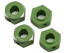 Samix SCX-6 Aluminum Hex Adapter (Green) (4) (9mm)
