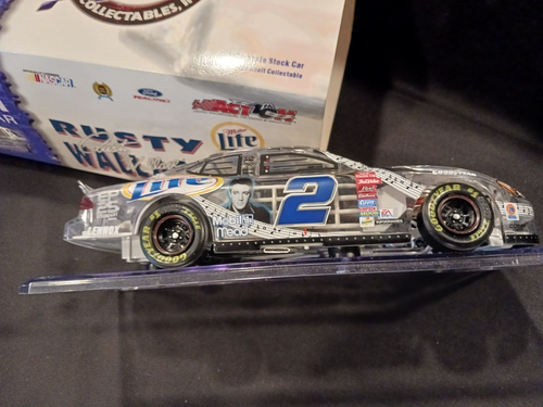 2002 Action #2 Rusty Wallace Miller Lite/Elvis 25th Anniv Taurus - Clear 1/24 - Picture 11 of 13