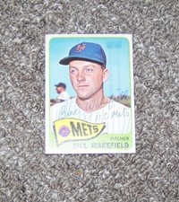 1965 Topps Bill Wakefield  Signed Autograph Card   H2