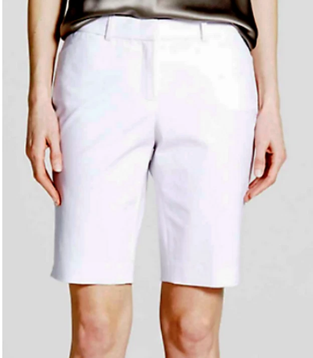 Bermudas Lafayette 148 NY de algodón elástico blancas 0 nuevas con etiquetas $168
