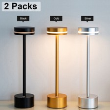 Cordless Table Lamps Set of 2 Dimmable Desk Night Lights Touch Control 3 Colors