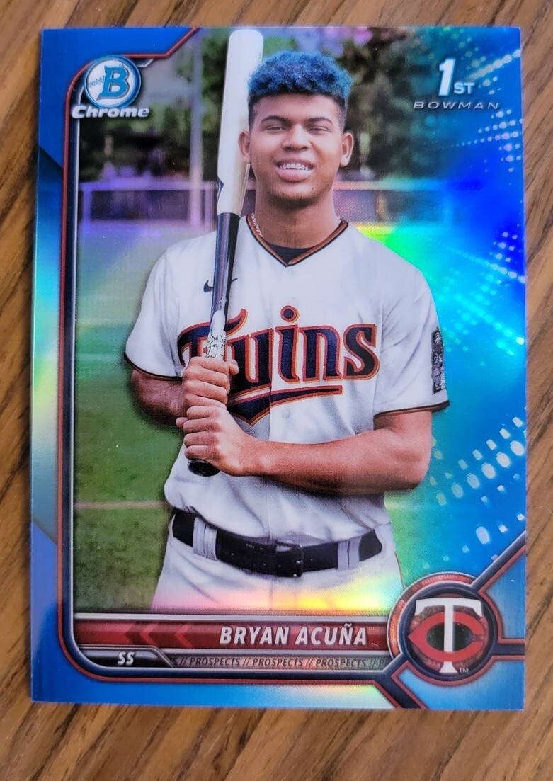 2022 Bowman Chrome Bryan Acuna 1st Chrome Blue Refractor 049/150 #BCP-151 Rookie