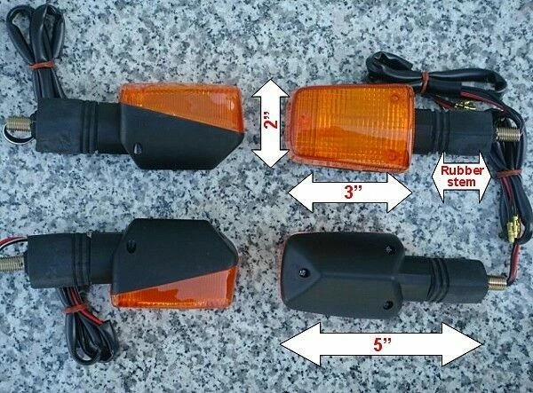 Honda CB 250 350 400 500 650 900 Shadow 750 Spirit 1100 FULL-SIZE TURN SIGNALS S - Image 2 of 2