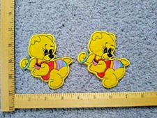 LOT OF 2 CUTE TEDDY BEARS IRON ON PATCHES free shipping