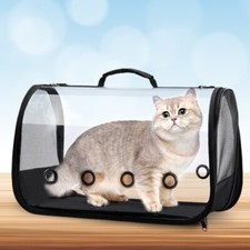 Pet Travel Bag Carrier Crate Animal Portable Foldable Transparent Travel Cage