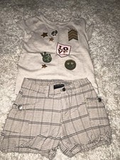 Calvin Klein Girls Shorts Matched With Wonder Nation Shirt, Both Size 3T EUC