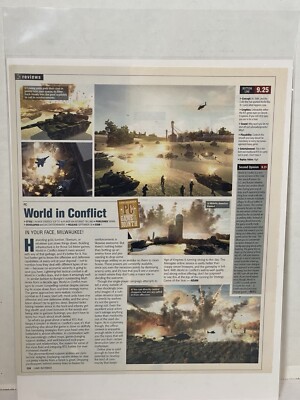 World in conflict video game review magazine print ad wall art