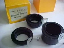 Vintage Lentar auto extension tube set for Exakta/Topcon Super D NOS