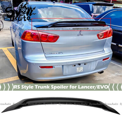 FOR 2008-17 MITSUBISHI LANCER EVO X RS STYLE GLOSSY BLACK HIGHKICK TRUNK SPOILER