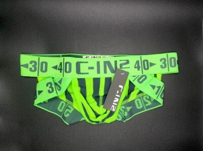 C-IN2 Men's H+A+R+D Brief Underwear Size M Green - NWT!