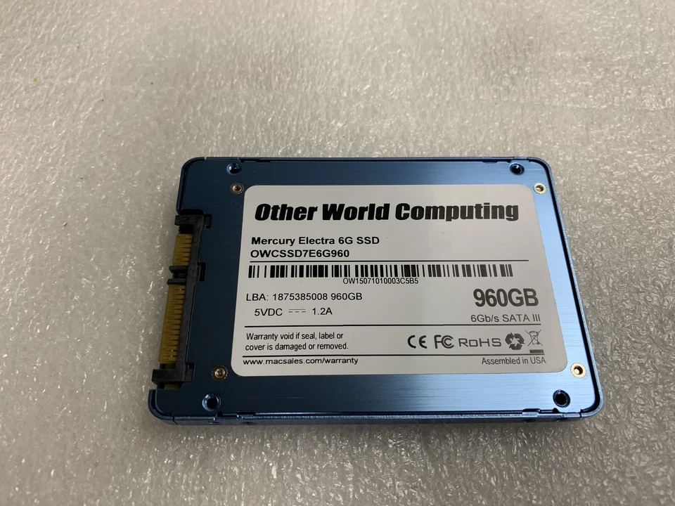 OWC Mercury OWCSSD7E6G960 960GB 2.5" SATA Internal Solid State Drive SSD - Image 2 of 3