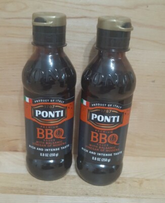 2: PONTI PREMIUM BBQ SAUCE w/Balsamic vinegar  modena ITALY tomato grape shallot
