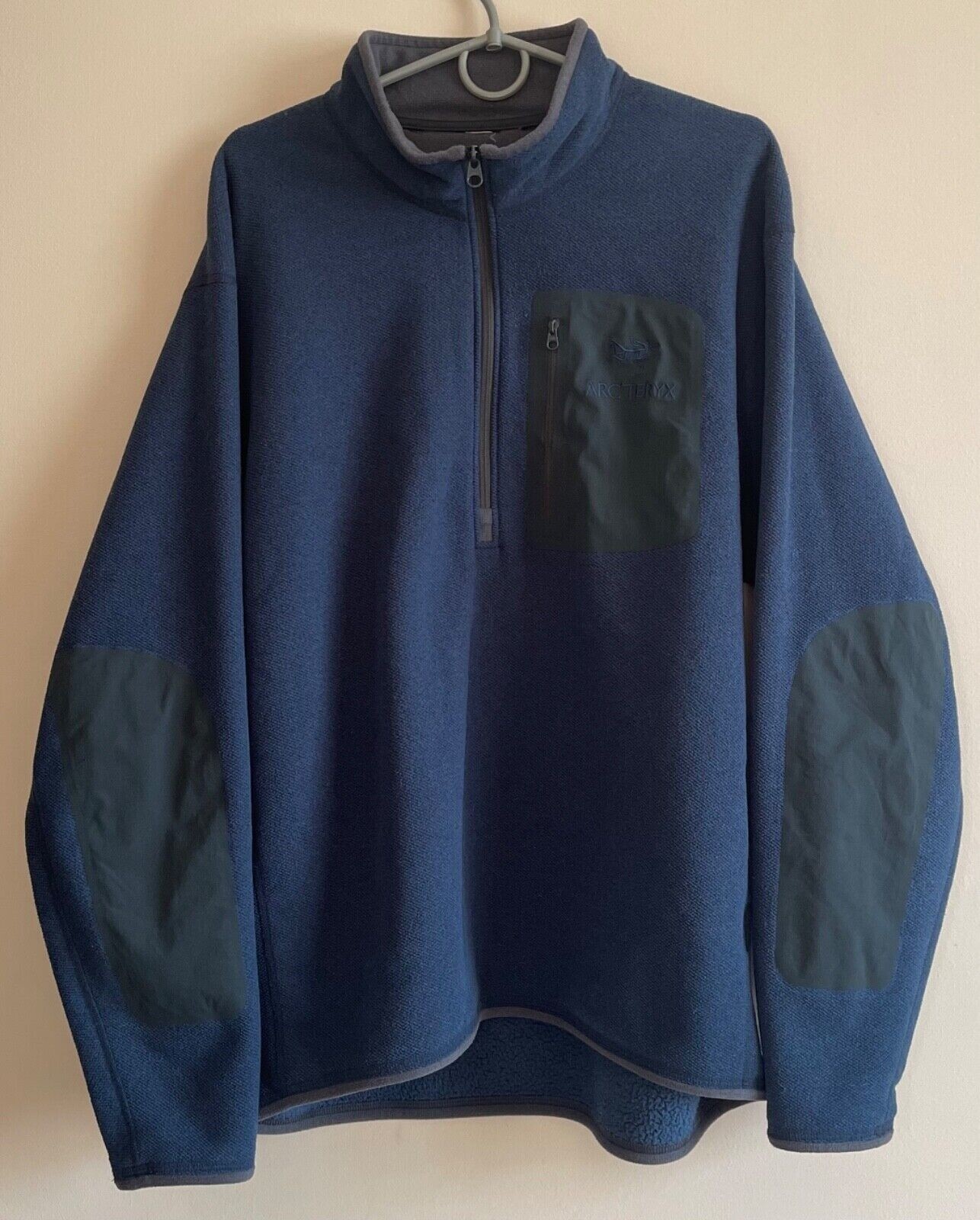 ARC'TERYX APACHE AR GIACCA ZIP POLARTEC TWEED PILE UOMO L MADE IN CANADA DENIM