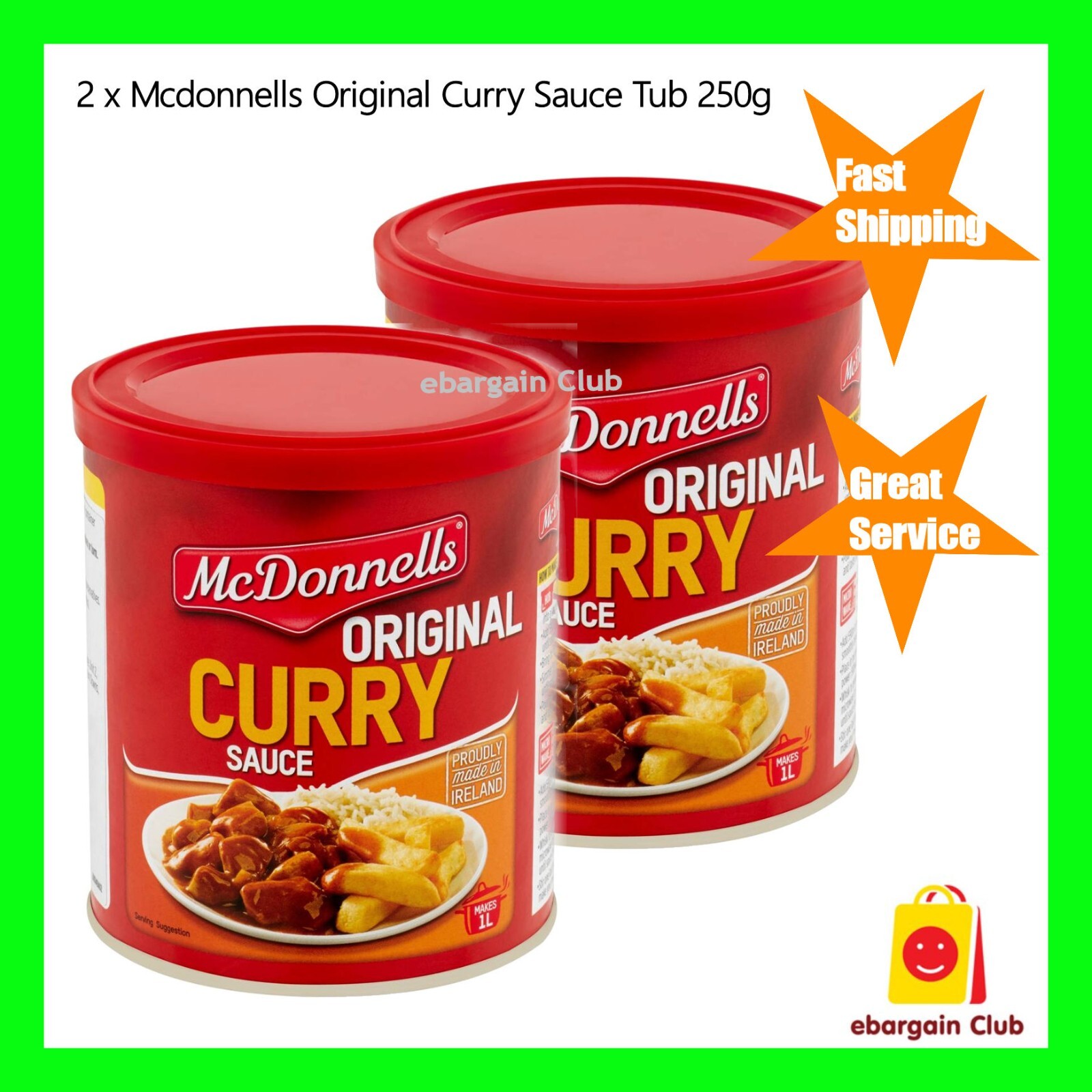 2 x Mcdonnells Original Curry Sauce Tub 250g Made in Ireland eBC eBay