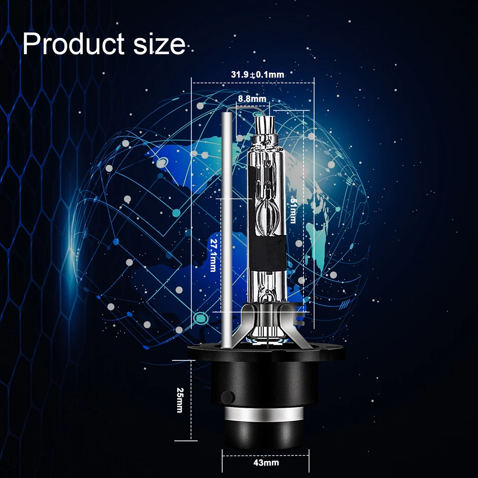 For Acura TL 1999-2003 Low Beam HID Xenon Headlight Bulb super bright white - Image 4 of 4