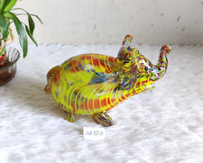 1940s Vintage Mehrfarbig Blown Glas Elefant Figur Japan Sammlerstück GS120
