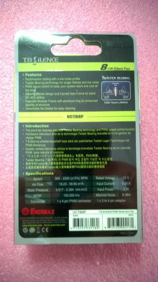 Enermax UCTB8P T.B.Silence PWM Speed Control 8cm - Image 2 of 3