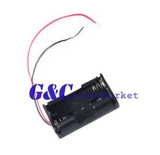 2PCS Plastic Battery Storage Case Box Holder For2 X AA 2xAA 3V wire leads M38