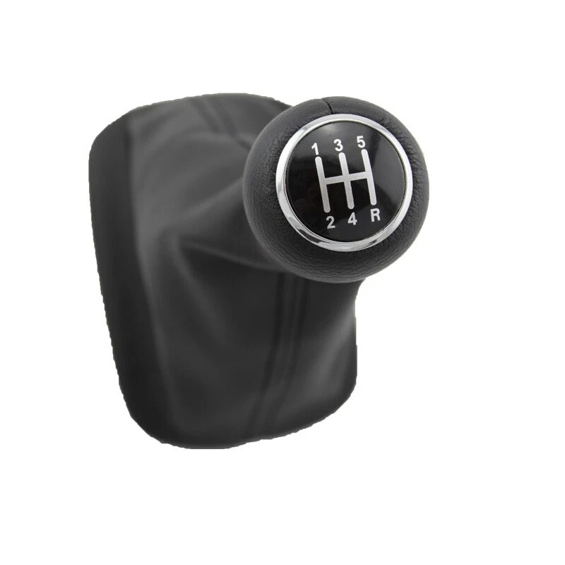 5 Speed Gear Stick Shift Knob With Black Boot For Audi A4 B5 1998 1999 2000 2001 Foto 4 de 4