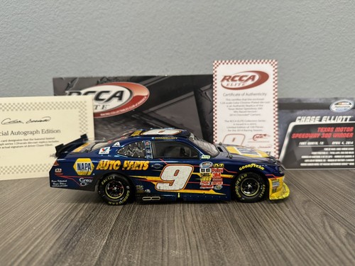 RARE 2014 Chase Elliott #9 NAPA Texas Win Signed Elite Color Chrome 1:24 ARC MIB - Picture 5 of 12